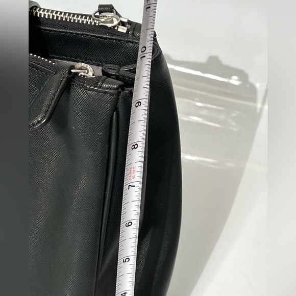 Coach Peyton Leather Jordan Double Zip Carryall Shoulder Bag Black F25669 - Picture 14 of 16